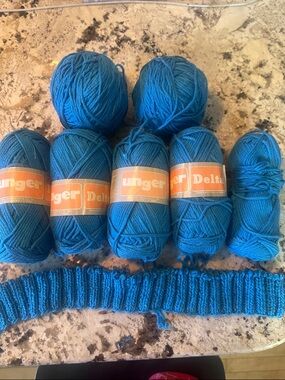 Unger Delta 100% Cotton Blue Yarn Deep Aqua Blue